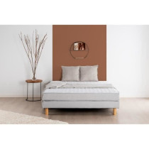 Ensemble Matelas 140x190 cm + Sommier - Mousse - 5 zones - 15 cm - Fer