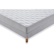 Ensemble Matelas 140x190 cm + Sommier - Mousse - 5 zones - 15 cm - Fer