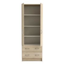 DEMEYERE Armoire - Décor chene brossé - 2 portes et 2 tiroirs - Clas