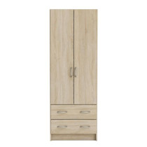 DEMEYERE Armoire - Décor chene brossé - 2 portes et 2 tiroirs - Clas