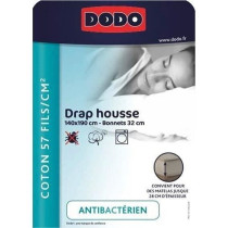 Dodo - antiBacteriens - White - 140x190 cm Cover Draf - Bonnet 32 ??cm