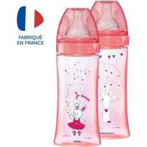 DODIE Lot of 2 anti-colic bottles Initiation + - 330ml - ROSE DANCER -