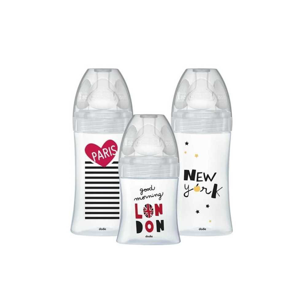 DODIE Pack of 3 City baby bottles