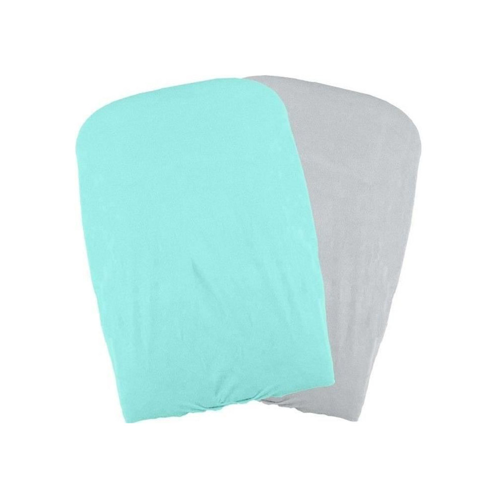 DOMIVA Set of 2 changing mat covers - Aqua / Pearl