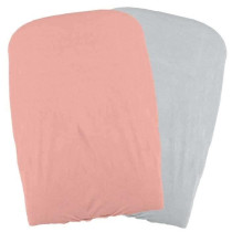 DOMIVA Lot 2 Changing mat covers - Peach / Pearl