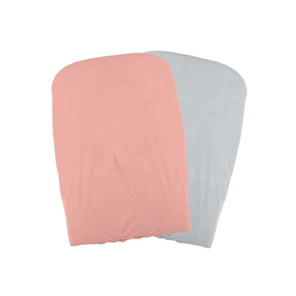 DOMIVA Lot 2 Changing mat covers - Peach / Pearl