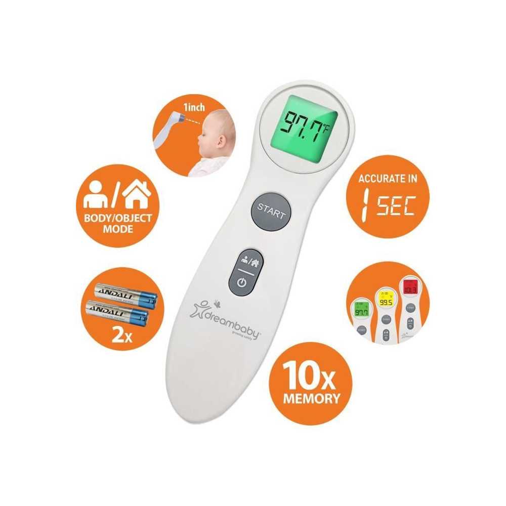 Digital Forehead Thermometer - DREAMBABY - Non-Contact Infrared - Feve