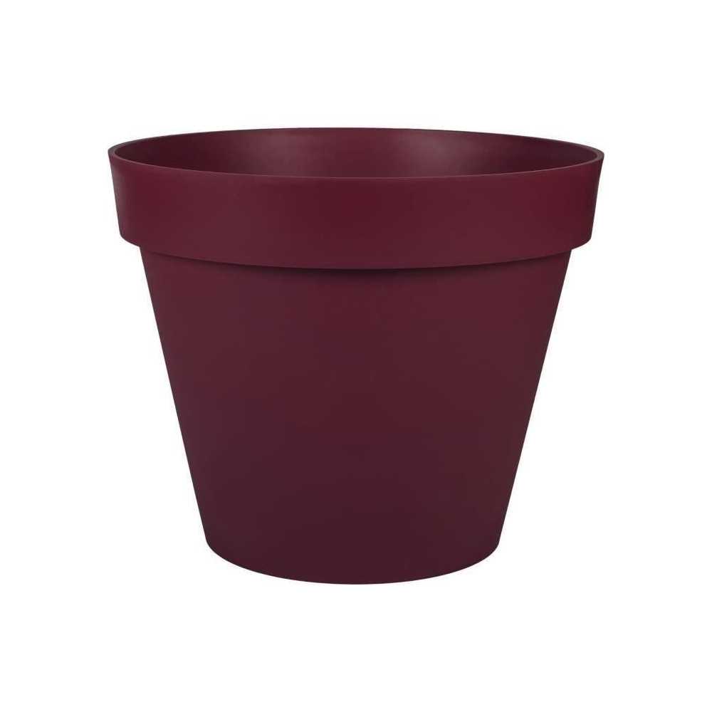 Round Flower Pot TUSCANY - EDA - Ø 48 cm - 43 L - Burgundy red - Anti