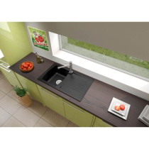 STRADOUR Built-in sink kitchen 1 bowl + 1 drainer Arena - Resin - 86 x