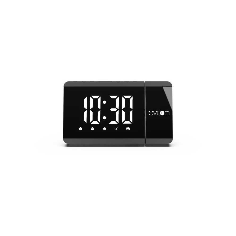 Projector alarm clock - EVOOM - EV304571 - Black - FM alarm clock radi