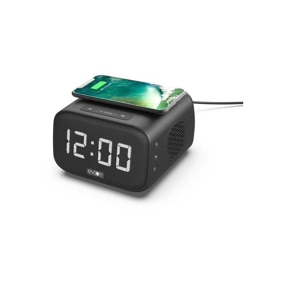 Speaker charger alarm clock - EVOOM - EV304618 - Black with wireless c