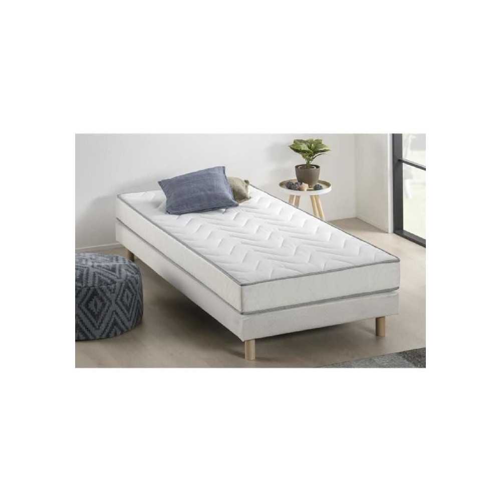 Ensemble matelas + sommier UNELMA 90 x 190 - 5 zones et mémoire de fo