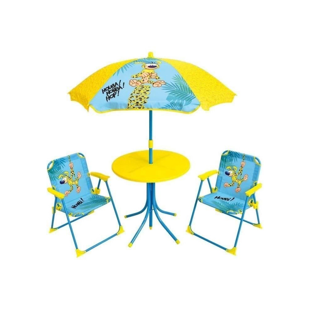 MARSUPILAMI Garden furniture for children including 1 table, 2 folding