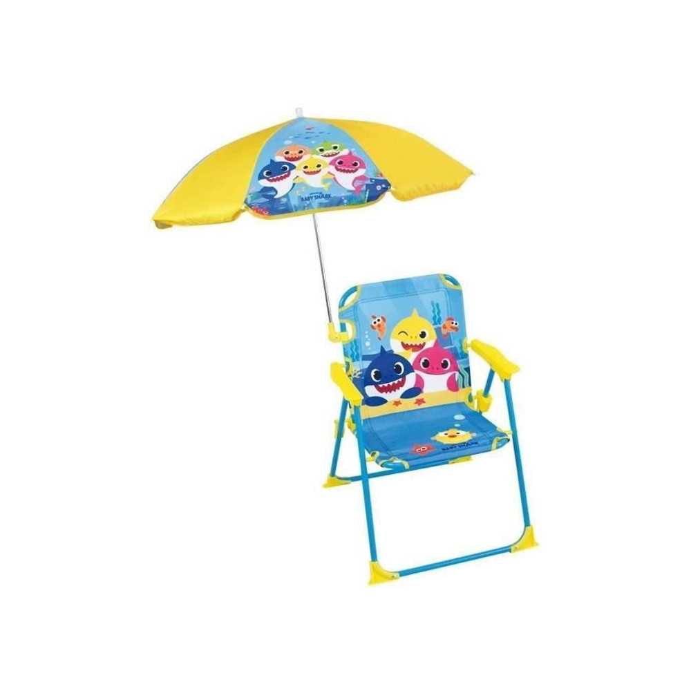 FUN HOUSE Baby Shark Folding camping chair with parasol - H.38.5 x W.3