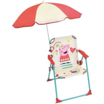 FUN HOUSE Peppa Pig Folding camping chair with parasol - H.38.5 x W.38