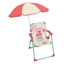 FUN HOUSE Peppa Pig Folding camping chair with parasol - H.38.5 x W.38