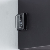 Magnetic outdoor wall light - ISEO - BRILLIANT - Rechargeable - Black