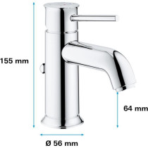 GROHE TAP START CLASSIC bathroom sink, mixer with emptying tickle, wat