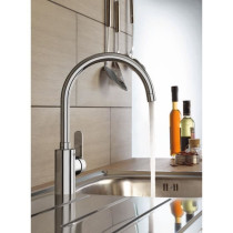 Kitchen faucet - Chrome - C-spout - High spout - 150° rotation - GROH