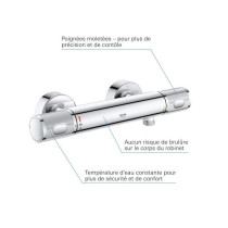 Grohe thermostatic mixer shower precision chrome feel 34790000