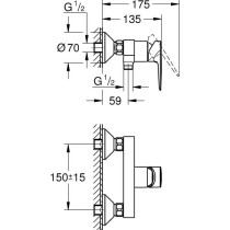 Grohe - Shower monocommiage mixer