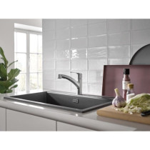 Kitchen faucet - Supersteel - Single lever sink mixer - Pull-out spray