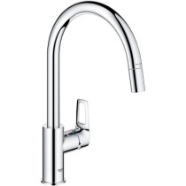 Kitchen faucet - Single lever sink mixer - Chrome - High C-shaped spou