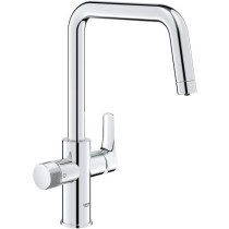 Kitchen filter faucet - Chrome - Water filtration - High U-shaped spou