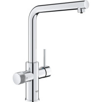 Kitchen filter faucet - Chrome - Water filtration - High L-shaped spou