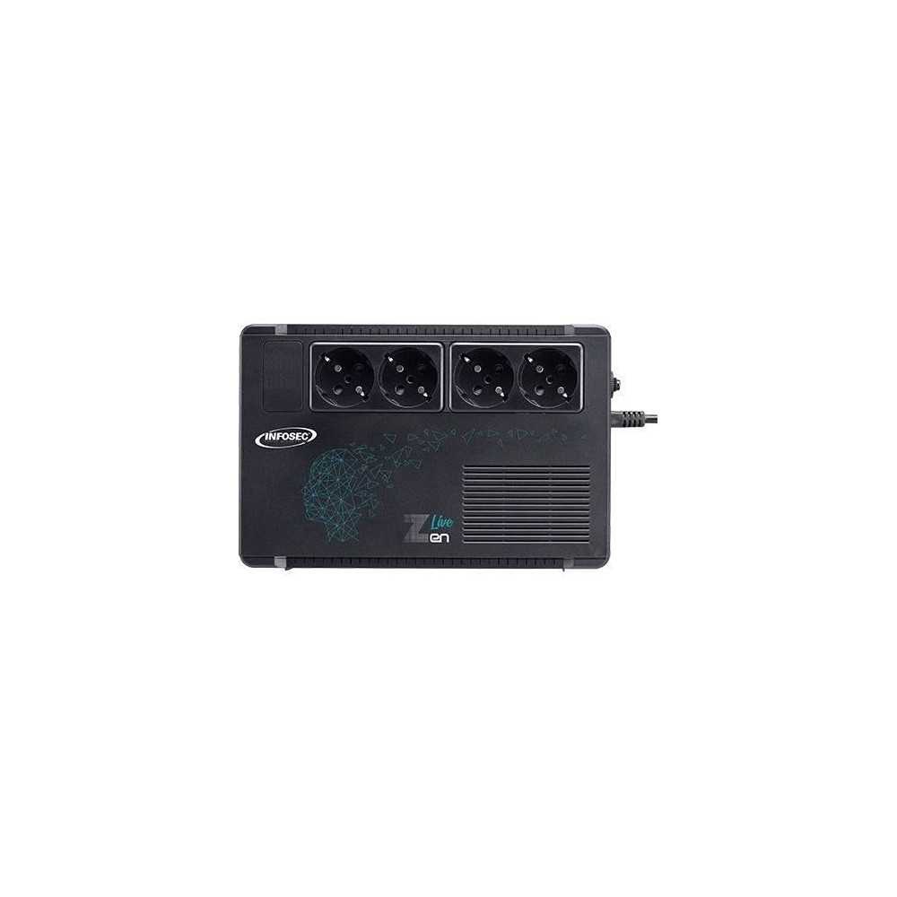 INFOSEC Zen Live 500 - Line Interactive Inverter 500 VA 4 Outlets FR /