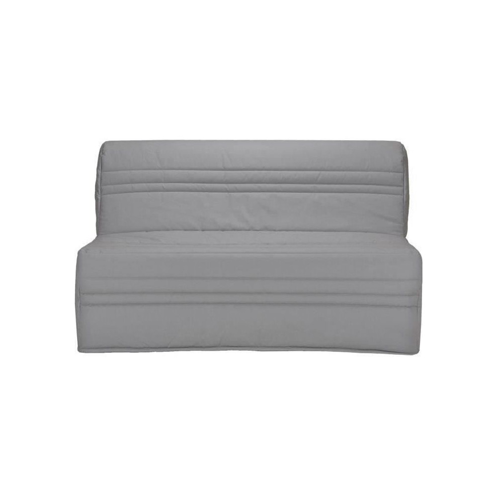 Banquette BZ Joe - Tissu gris clair - 3 places - L 143 x P 97 cm - Cou