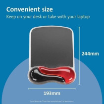 Ergonomic mouse pad - Wrist Rest - KENSINGTON - Duo Gel Black / Red