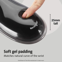 Ergonomic mouse pad - Wrist Rest - KENSINGTON - Duo Gel Black / Red