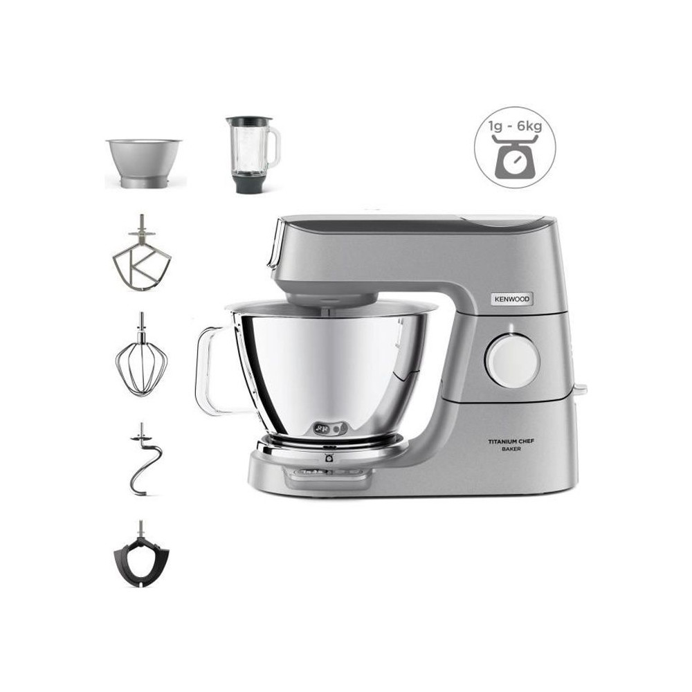 Kenwood KVC85.124.SI - Titanium chef Baker Pastry Chef - 2 stainless s