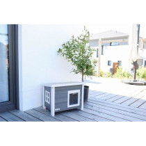 Cat house - KERBL - ECO Eli - Grey / White - 57 x 45 x 43 cm