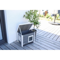 Cat house - KERBL - ECO Eli - Grey / White - 57 x 45 x 43 cm