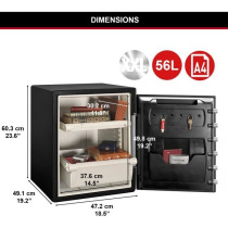 MASTER LOCK Coffre-fort ignifugé et résistant a l'eau (code tactile