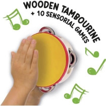 Wooden Tambourine - LISCIANI - Play and sharpen your hearing