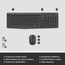 LOGITECH MK235 Mouse Keyboard Kit - Wireless - AZERTY - USB Receiver