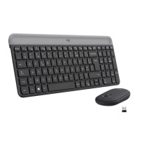 Logitech - MK470 Ultra-Slim Wireless Keyboard + Mouse and Silent Wirel