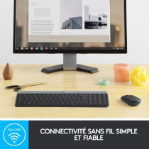 Logitech - MK470 Ultra-Slim Wireless Keyboard + Mouse and Silent Wirel