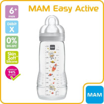 MAM Baby Bottle Easy Active 2nd Age - 330ml - From 6 months - Teat Flo