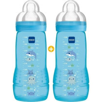 MAM Easy Active 2nd Age Colored Bottle - 330ml - From 6 Months - Teat