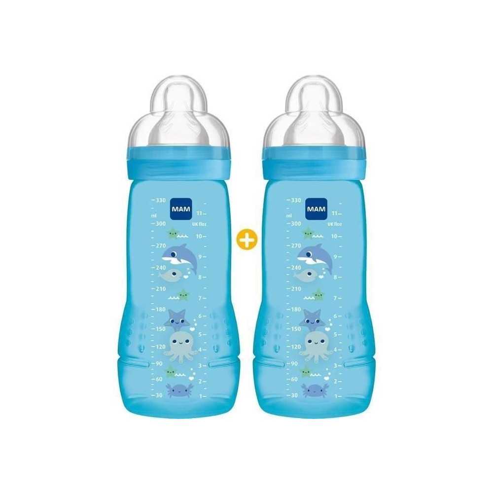 MAM Easy Active 2nd Age Colored Bottle - 330ml - From 6 Months - Teat