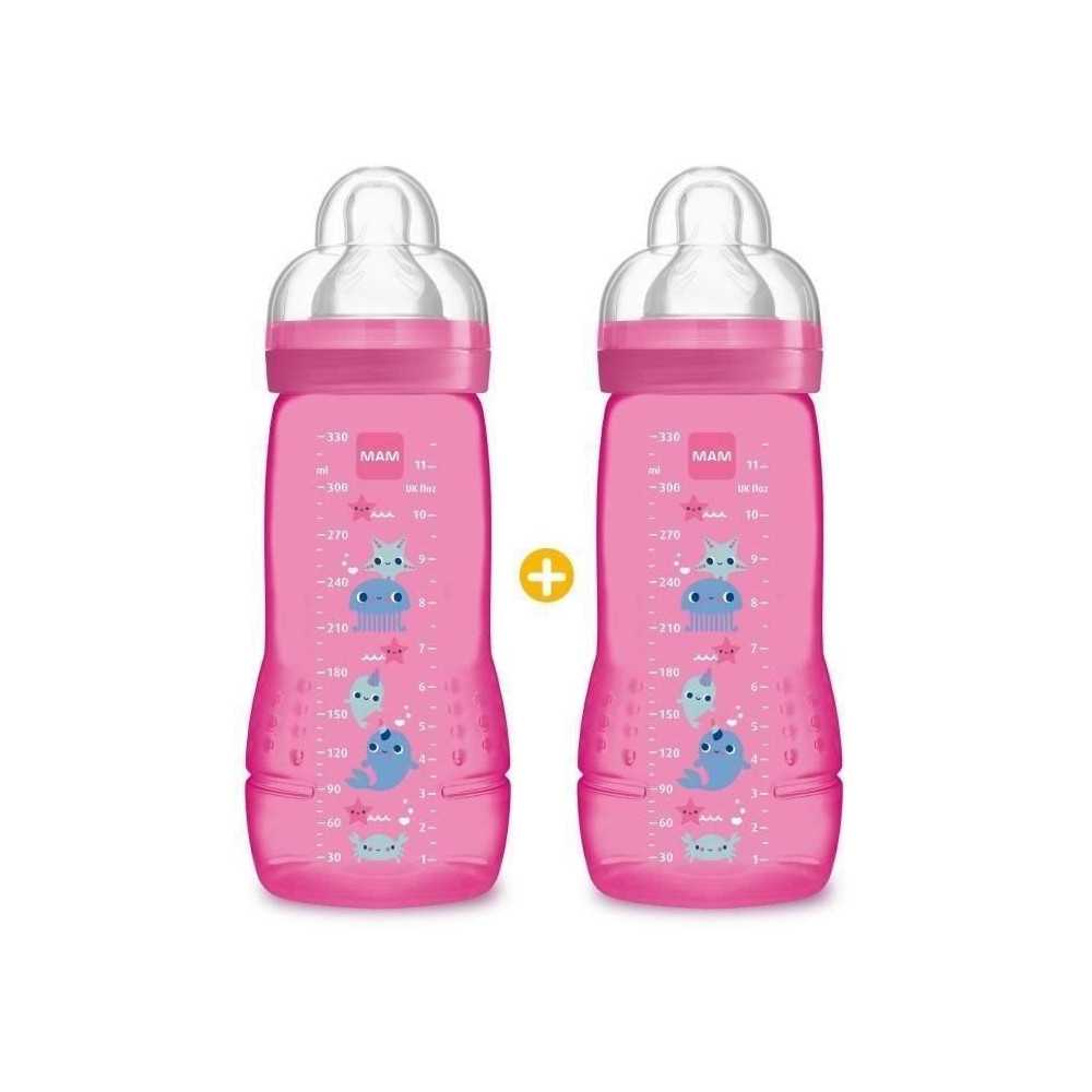 MAM Feeding Bottle Easy Active 2nd Age Colored - 330ml - From 6 Months