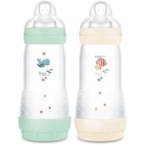 Set of 2 Baby Bottles - MAM - Easy Start - Classic Anti-colic - 320 ml