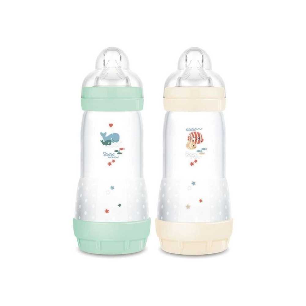 Set of 2 Baby Bottles - MAM - Easy Start - Classic Anti-colic - 320 ml