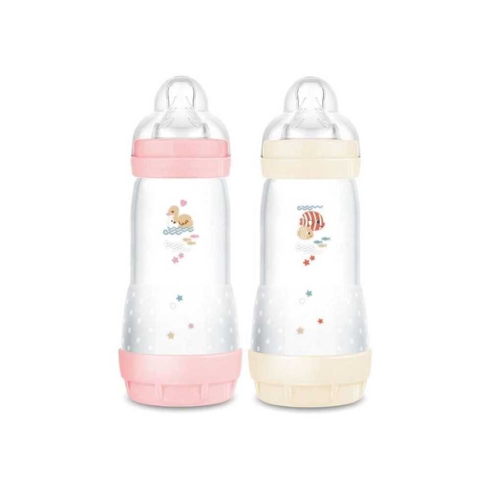 Set of 2 Baby Bottles - MAM - Easy Start - Classic Anti-colic - 320 ml