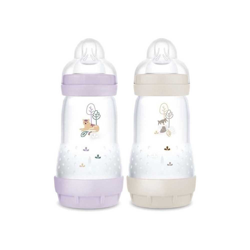 Set of 2 Baby Bottles - MAM - Easy Start / Anti-Colic - 260 ml - Flow