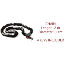 MASTER LOCK Motorcycle Chain Lock - 2 m chain - Ideal for Motorcycles